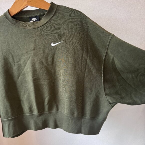 Nike NSW Crew Fleece Sweatshirt Cargo Khaki CK0168-325 Women’s Small Streetwear - Picture 7 of 13